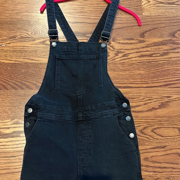 OG Straight Black-Wash Ripped Jean Overalls - Picture 7 of 7